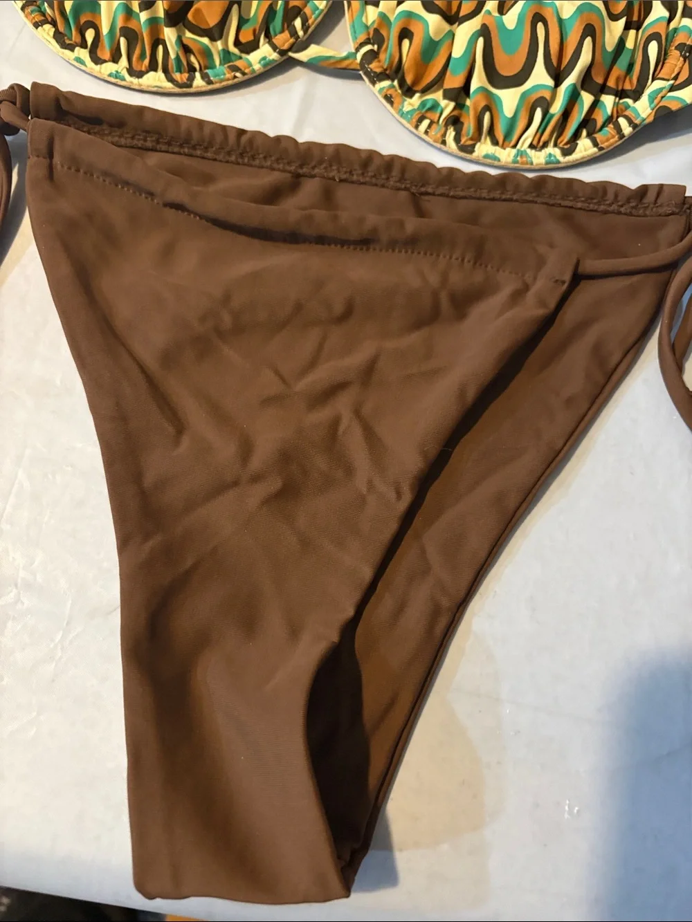 Montce Wave-Print Underwire Bikini Top & unbranded bikini bottom